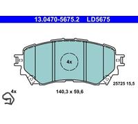 Pastillas de freno 13.0470-5675.2 ATE para MAZDA 6 Sedán 6 Station Wagon