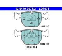 Juego de pastillas de freno ATE 13.0470-7078.2, delante, Cerámica