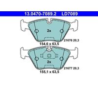 Juego de pastillas de freno ATE 13.0470-7089.2, delante, Cerámica