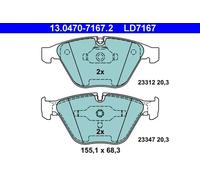 Pastillas de freno 13.0470-7167.2 ATE para BMW 7 5 5 Touring 6 6 Descapotable