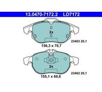Pastillas de freno 13.0470-7172.2 ATE para SAAB FIAT OPEL