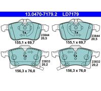 Pastillas de freno 13.0470-7179.2 ATE para OPEL MERIVA A Monospace ASTRA H GTC