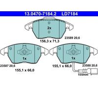 Pastillas de freno 13.0470-7184.2 ATE para VW SEAT SKODA AUDI