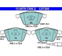 Pastillas de freno 13.0470-7200.2 ATE para SEAT VW SKODA AUDI