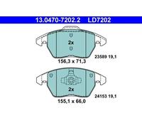 Pastillas de freno 13.0470-7202.2 ATE para PEUGEOT 208 I 308 I 308 SW I RCZ