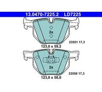 Pastillas de freno 13.0470-7225.2 ATE para BMW 3 Touring 3 3 Descapotable X1