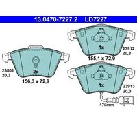 Pastillas de freno 13.0470-7227.2 ATE para SEAT VW AUDI