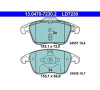 Pastillas de freno 13.0470-7230.2 ATE para CITROËN PEUGEOT DS