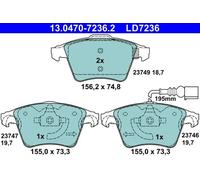 Pastillas de freno 13.0470-7236.2 ATE para VW TRANSPORTER T5 Autobús MULTIVAN T5