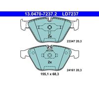ATE Juego de 4 pastillas de freno para BMW: SÃ©rie 3, X1, Z4 (Ref: 13.0470-7237.2)