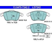 Pastillas de freno 13.0470-7242.2 ATE para SEAT VW AUDI