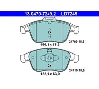 Pastillas de freno 13.0470-7249.2 ATE para RENAULT MEGANE III Hatchback LATITUDE