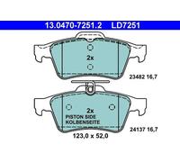 Pastillas de freno 13.0470-7251.2 ATE para RENAULT LAGUNA III LAGUNA Coupé