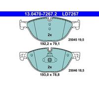 ATE Juego de 4 pastillas de freno para BMW Serie 5 y Serie 7 (Ref. 13.0470-7267.2)