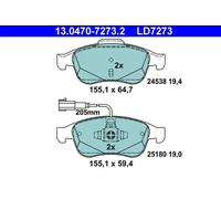 Pastillas de freno 13.0470-7273.2 ATE para ALFA ROMEO GIULIETTA