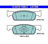 Pastillas de freno 13.0470-7298.2 ATE para DACIA RENAULT SMART