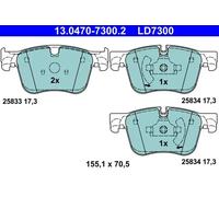 Pastillas de freno 13.0470-7300.2 ATE para CITROËN PEUGEOT