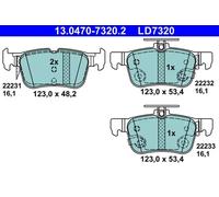 Pastillas de freno 13.0470-7320.2 ATE para FORD FORD USA