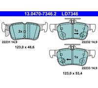 Pastillas de freno 13.0470-7346.2 ATE para FORD FORD USA