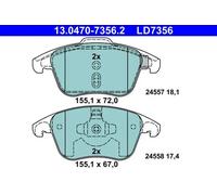 Pastillas de freno 13.0470-7356.2 ATE para CITROËN PEUGEOT DS OPEL