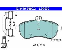 Pastillas de freno 13.0470-9000.2 ATE para MERCEDES-BENZ CLASE C T-Model CLASE C
