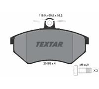 Textar 2016801 Juego Pastillas de Freno de Disco Delant. para VW Corrado Passat
