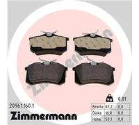 Pastillas de freno 20961.160.1 ZIMMERMANN para RENAULT CITROËN NISSAN AUDI SEAT