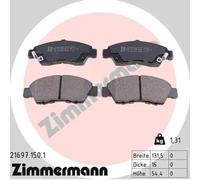 Pastillas de freno 21697.150.1 ZIMMERMANN para HONDA CIVIC V Hatchback LOGO
