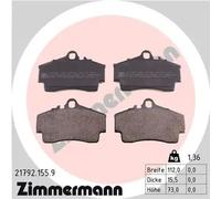Pastillas de freno 21792.155.9 ZIMMERMANN para PORSCHE BOXSTER Spyder BOXSTER