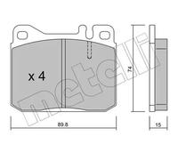 Pastillas de freno 22-0011-0 METELLI para MERCEDES-BENZ /8 /8 Coupé 123 Sedán SL