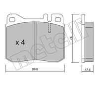 Pastillas de freno 22-0011-1 METELLI para MERCEDES-BENZ 123 Sedán 123 T-Model SL