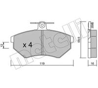 Pastillas de freno 22-0050-0 METELLI para VW SEAT