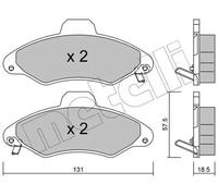 Pastillas de freno 22-0071-1 METELLI para FORD ESCORT VI ESCORT VI Sedán