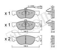 Pastillas de freno 22-0082-0 METELLI para LANCIA FIAT