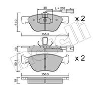 Pastillas de freno 22-0083-0 METELLI para ALFA ROMEO LANCIA FIAT