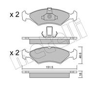Pastillas de freno 22-0093-0 METELLI para FORD MAZDA