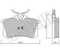 Pastillas de freno 22-0100-0 METELLI para VW PEUGEOT SEAT