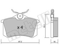 Pastillas de freno 22-0100-2 METELLI para RENAULT CITROËN PEUGEOT NISSAN AUDI DS