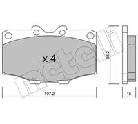 Pastillas de freno 22-0109-0 METELLI para TOYOTA LAND CRUISER HILUX IV Pick-up