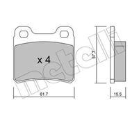 Pastillas de freno 22-0141-0 METELLI para OPEL SAAB