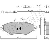 Pastillas de freno 22-0144-0 METELLI para CITROËN XANTIA