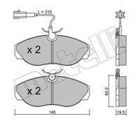 Pastillas de freno 22-0154-1 METELLI para PEUGEOT FIAT CITROËN