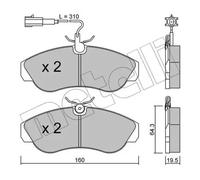 Pastillas de freno 22-0155-1 METELLI para PEUGEOT FIAT CITROËN