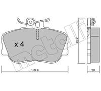 Pastillas de freno 22-0158-0 METELLI para MERCEDES-BENZ CLASE C CLASE C T-Model