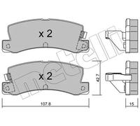 Pastillas de freno 22-0161-2 METELLI para TOYOTA COROLLA FX Compact COROLLA
