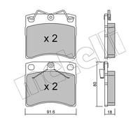 Pastillas de freno 22-0163-1 METELLI para VW TRANSPORTER T4 Autobús