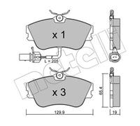 Pastillas de freno 22-0164-1 METELLI para VW TRANSPORTER T4 Autobús