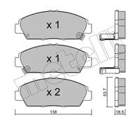 Pastillas de freno 22-0172-0 METELLI para ROVER HONDA