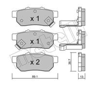 Pastillas de freno 22-0176-1 METELLI para HONDA JAZZ III JAZZ II