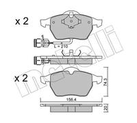 Pastillas de freno 22-0181-0 METELLI para AUDI 100 C4 Sedán 100 C4 Avant A6 C4